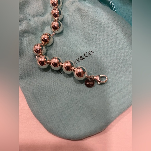 Tiffany & Co Hardware Ball Bracelet Sterling Silver 7โ 10mm Beads Auth - Picture 6 of 11